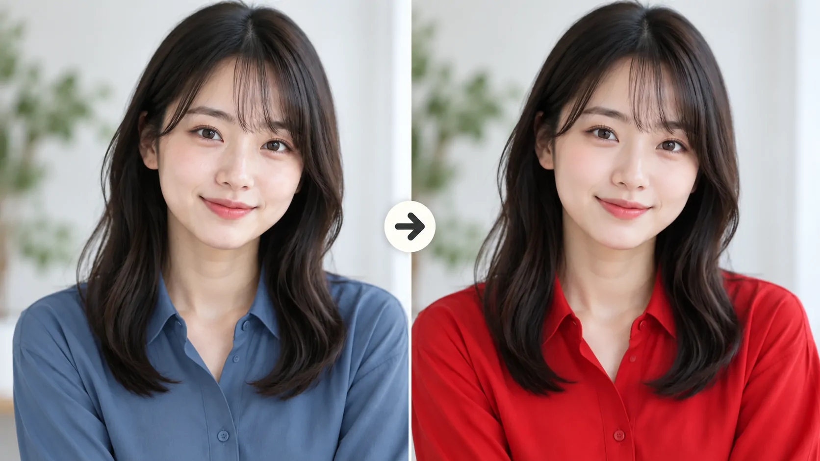 人物の服の色だけを変更する / 生成サンプル