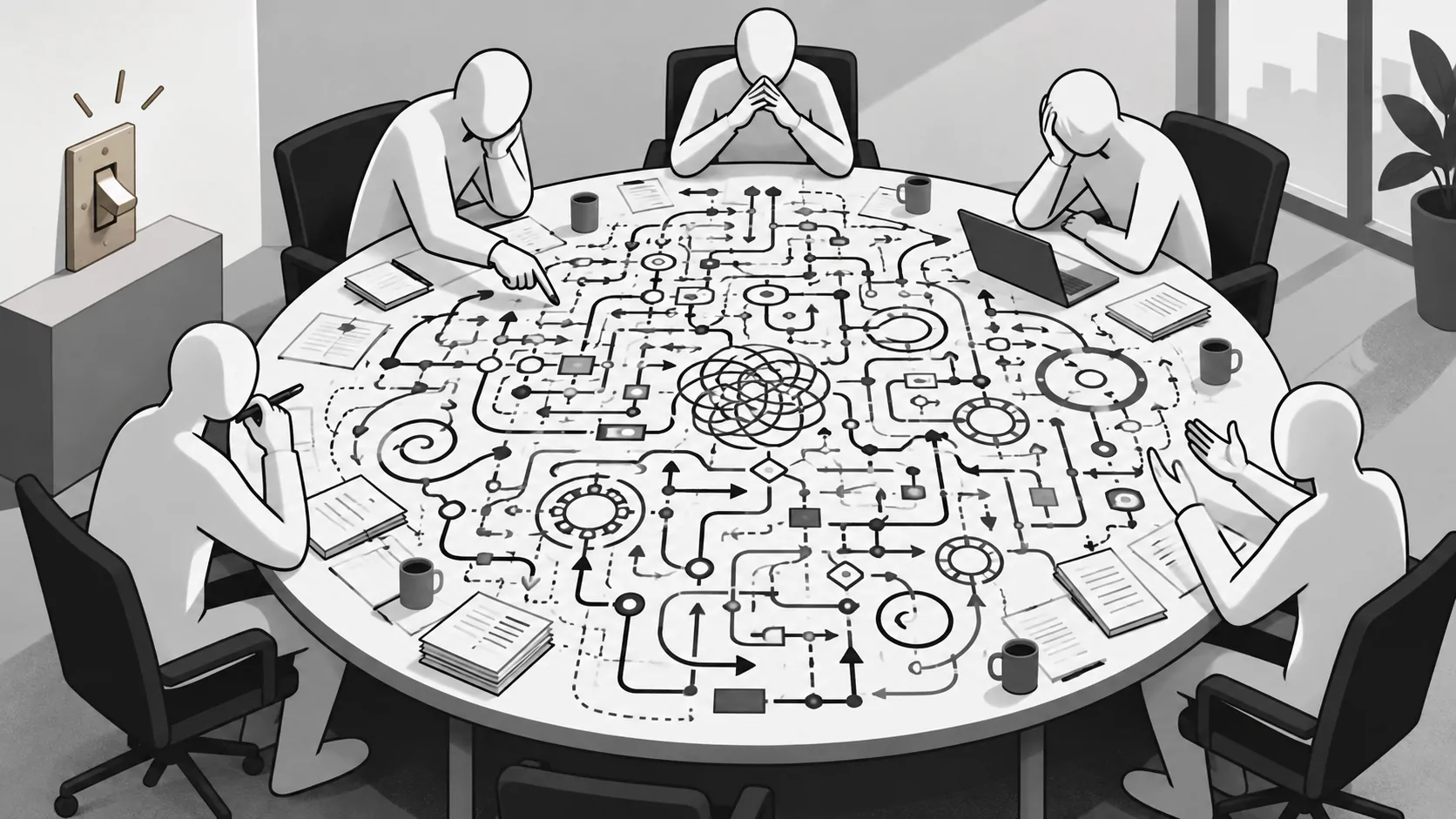 世界一遠回りな問題解決会議 / 内容を表すイメージ